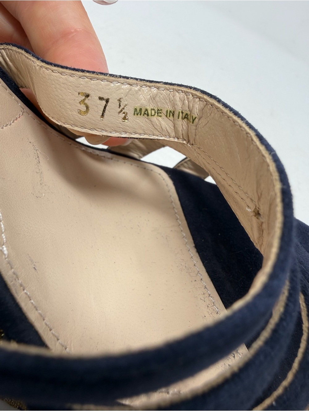 Prada Brocade Platform Wedge Sandals Womens Size EU 37.5 - Picture 10 of 12